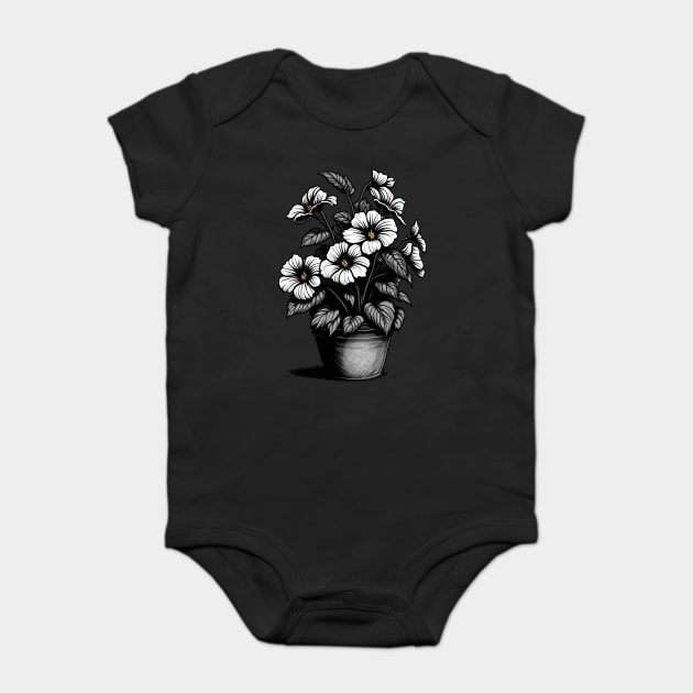 Flower Pot Baby Bodysuit by CreativeSage